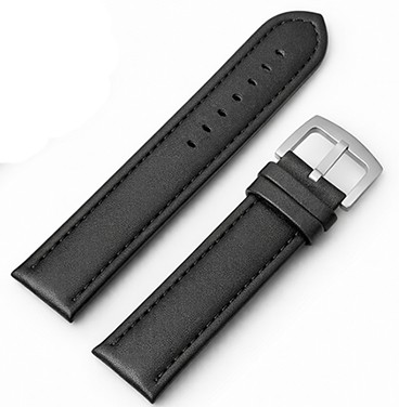 Curea ceas XL piele neagra 24mm 26mm WZ941