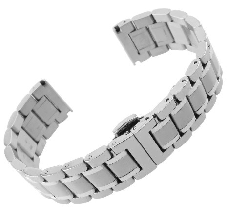 Bratara Metalica Argintie cu Deployant 14mm 16mm 18mm 20mm 22mm 24mm 26mm WZ1455