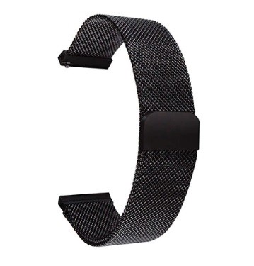 Brățară Milaneză Magnetică Neagră – 14/16/18/20/22 mm – Reglabilă – Pentru Smartwatch și Ceasuri – WZ1469