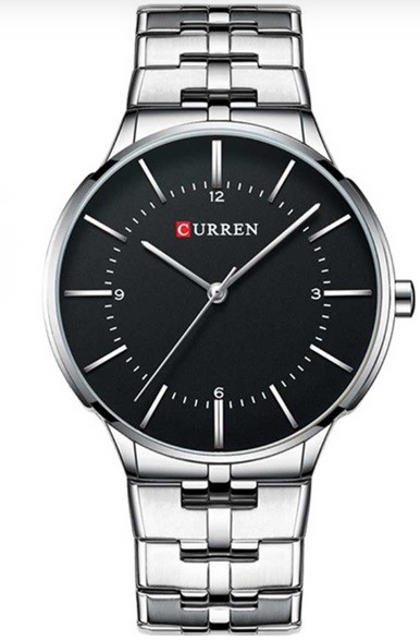 Ceas Barbătesc Curren WZ8321 | Design Metalic Modern cu Cadran Negru