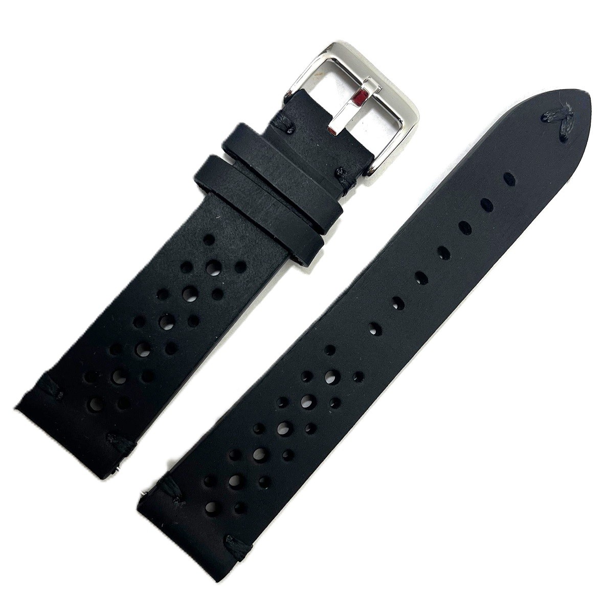 Curea unisex din piele naturală, stil vintage, perforată, 18 / 20 / 22 / 24 / 26 mm, maro, piele cerată (oil wax) WZ1504
