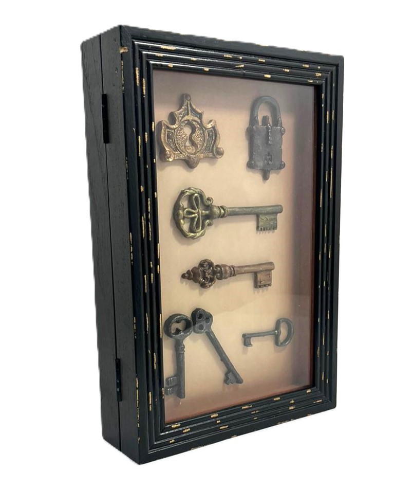 Cutie pentru Chei „Yanis” – Lemn Maro Întunecat, 20 × 30 cm WZ2223