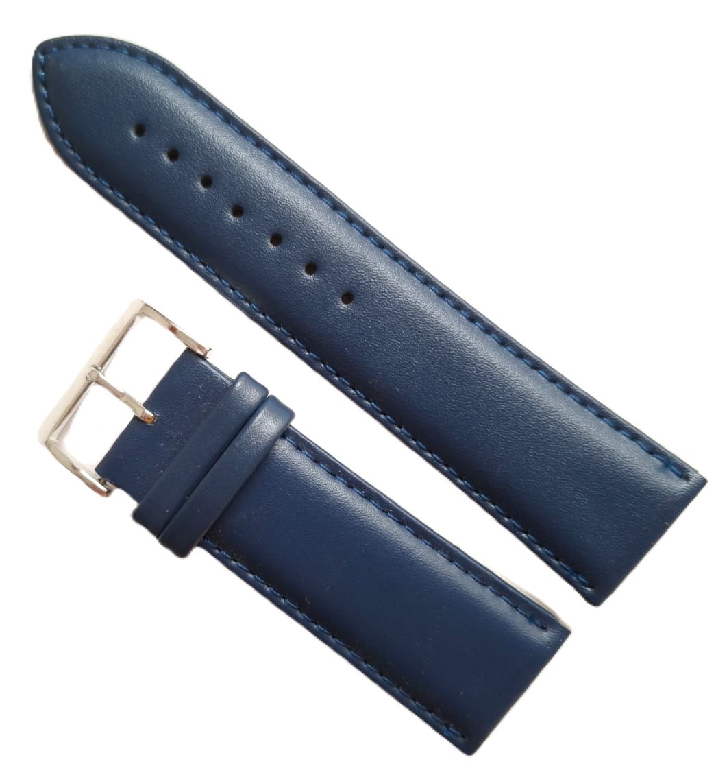 Curea Ceas din Piele Culoare Albastra 26mm