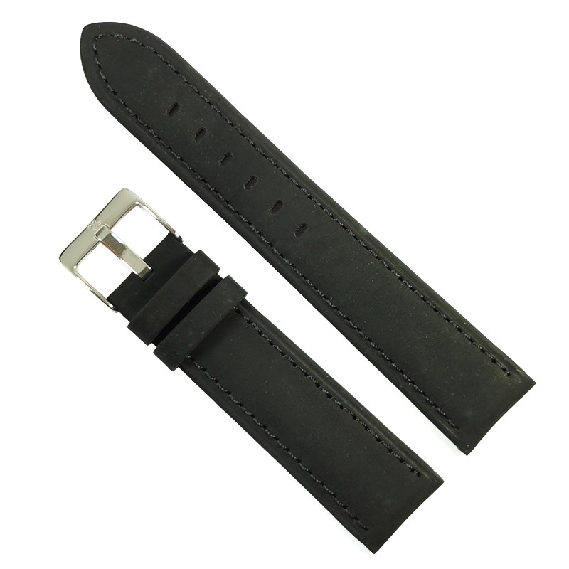 Curea Ceas „Midnight Suede” 01D140 – Piele Întoarsă Neagră, Stil Minimalist (18mm - 20mm)