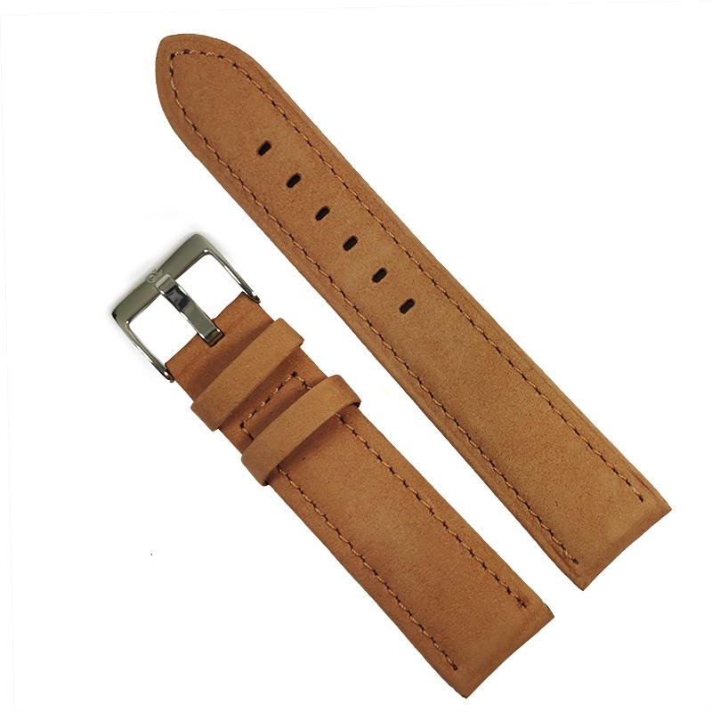 Curea Ceas „Tobacco Suede” 01D140 – Piele Întoarsă Maro, Stil Minimalist (18mm - 20mm)