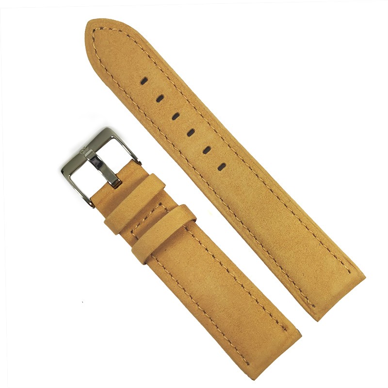 Curea Ceas „Sand Suede” 01D140 – Piele Întoarsă Crem, Stil Minimalist (18mm - 20mm)