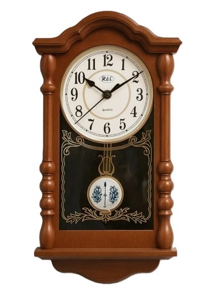Ceas de Perete cu Pendul „Elvaron” – Eleganța Timpului, Afișată cu Prestigiu 35cm