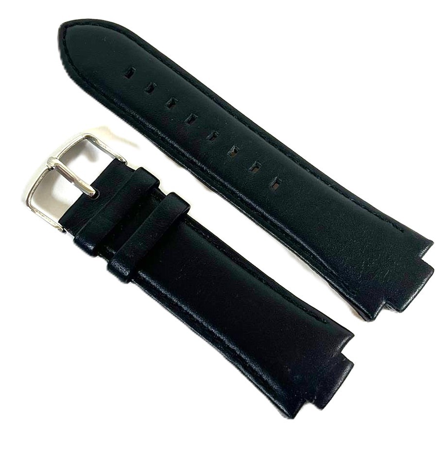 Curea de ceas neagra Orient din Piele Naturala - 25mm x 14mm - WZ5273