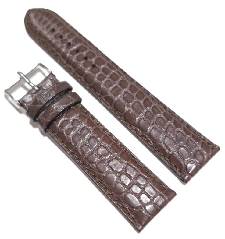 Curea de Ceas din Piele Veritabilă de Crocodil – Lux Autentic Fleurus France (18mm, 20mm, 22mm)