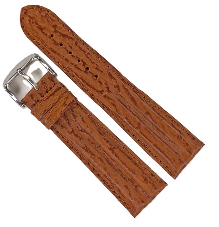 Curea Ceas „Sand Shark” WZ2898 – Piele Veritabilă de Rechin, Maro Deschis (12mm - 22mm)
