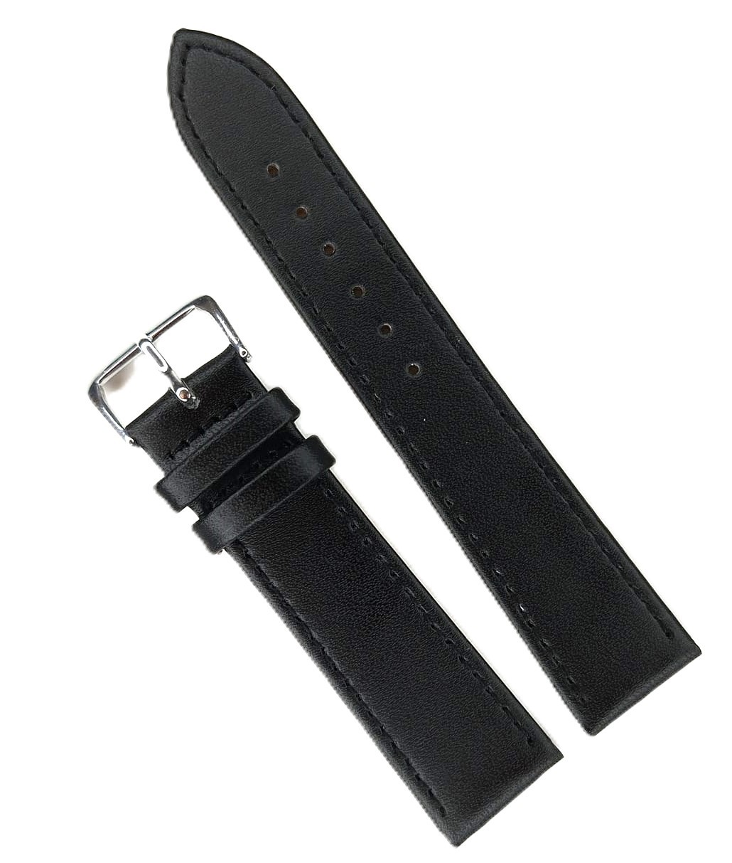 Curea Ceas Premium Black Stealth – Piele Autentică, Profil Slim (2mm)