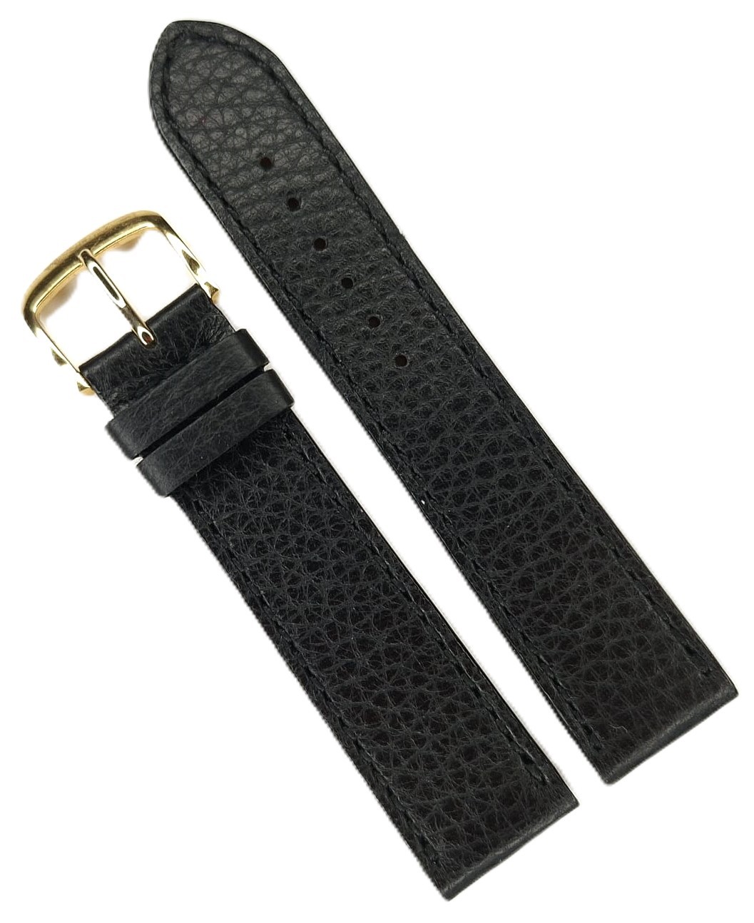 Curea Ceas Fleurus – Piele de Cerb Neagră – Made in France
