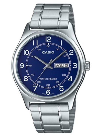 Ceas Bărbătesc Casio MTP-V006D-2BUDF – Cadran Bleumarin Elegant și Funcție Day-Date