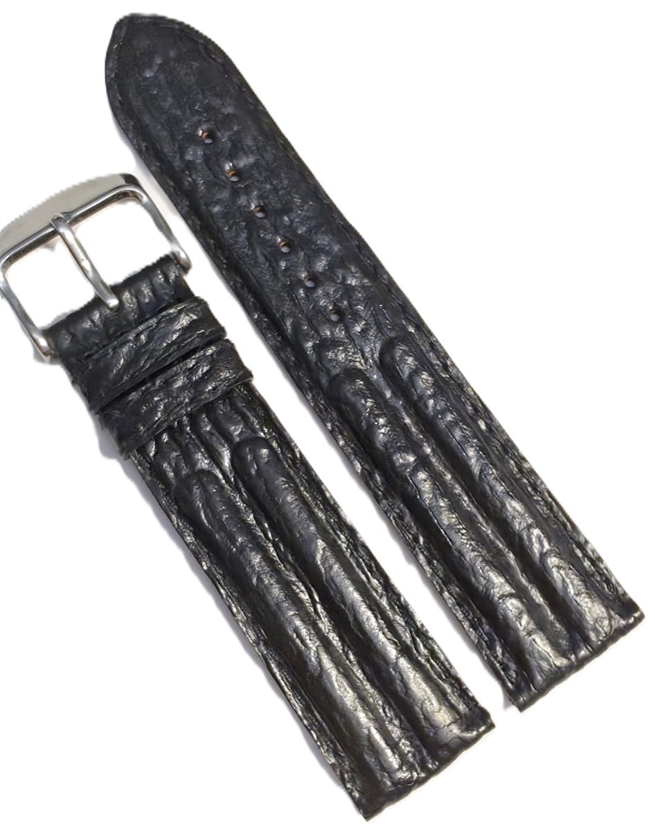 Curea Ceas Fleurus „Shark” 22mm – Piele de Rechin Waterproof, Made in France