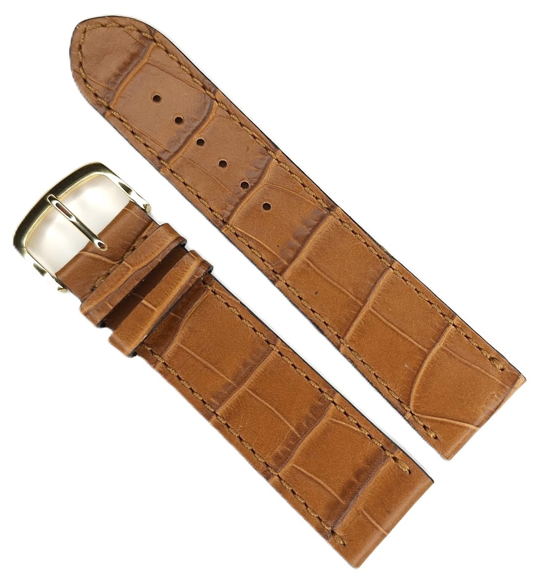 Curea Ceas Fleurus – Premium Made in France – Piele Vițel Maro