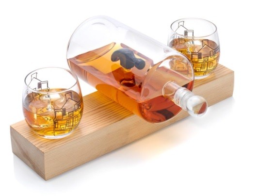 Set Decantor Whiskey „Mjölnir Hammer” JoyJolt – Design Sculptural și Rafinament Artizanal