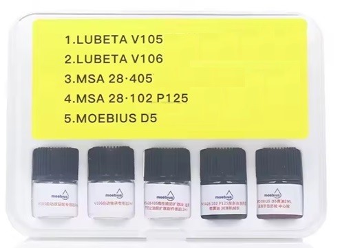 Kit Profesional Lubrifiere Ceasornicărie – Set 5 Soluții Specializate Moebius & Lubeta