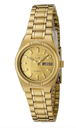 Ceas de Damă Seiko 5 Automatic SYMA38K1 – O Bijuterie a Mecanicii Japoneze în Tonuri Aurii
