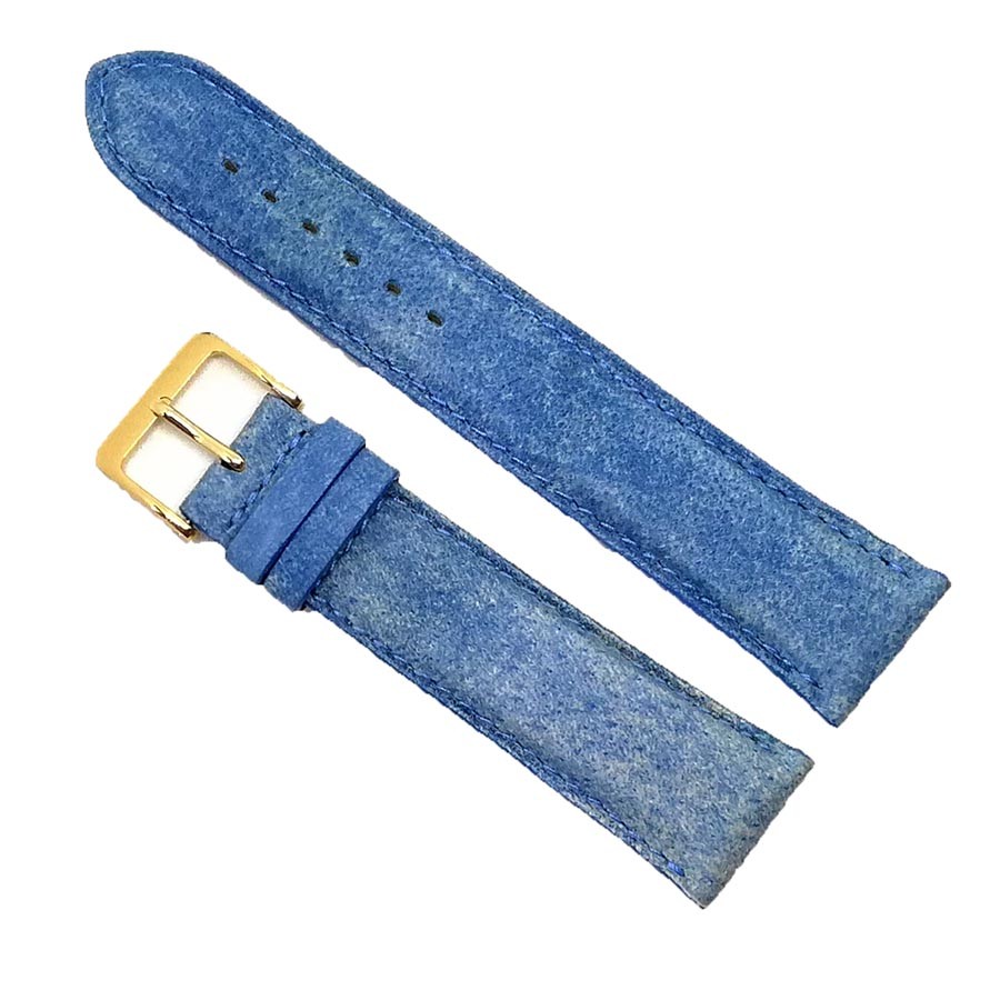 Curea Ceas „Suede Sky” – Piele Întoarsă Veritabilă, Bleu Pastel (18mm - 20mm)