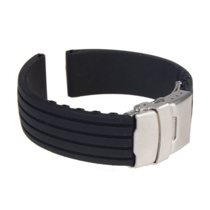Curea Silicon Cu Închidere Deployant (Fluture) | 18mm, 20mm, 22mm, 24mm | Confort Premium