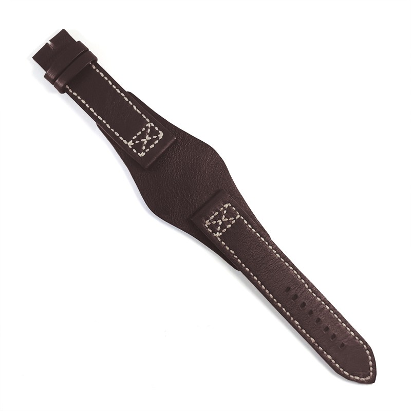 Curea de Ceas din Piele Naturală Neagră – Imprimeu Crocodil – 18/20/22 mm – Lungime XXL – Cataramă Argintie
