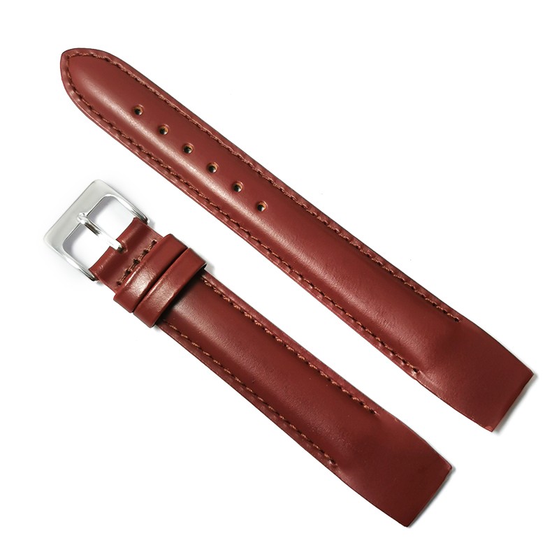 Curea pentru Ceasuri cu Anse Fixe (Telescop Sudat) – Piele Maro Închis – 14/12 mm – Lungime M